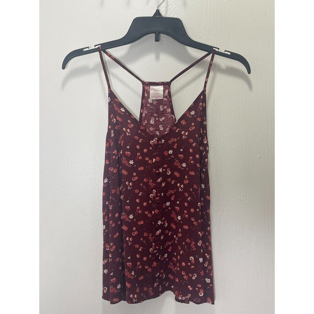No Boundaries Women's Floral Button-Front Cami